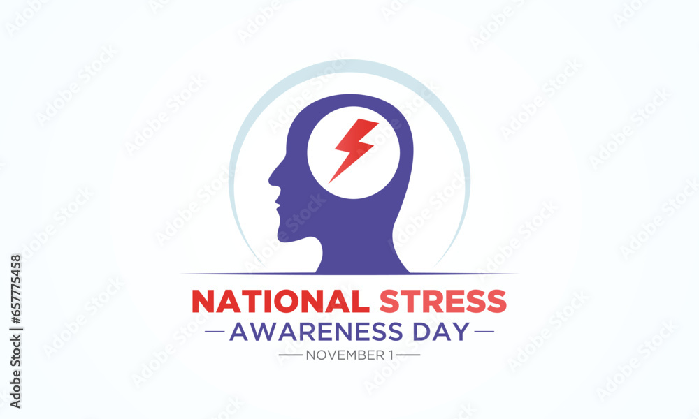 Vector illustration on the theme of National Stress Awareness Day ...