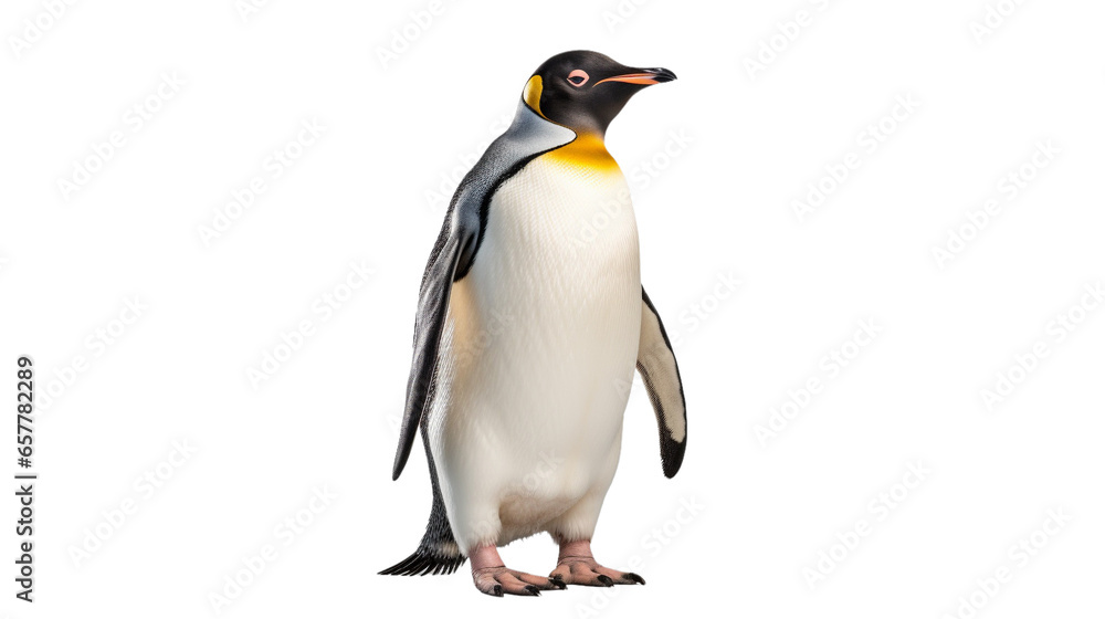 Fototapeta premium Penguin isolated on a transparent background.