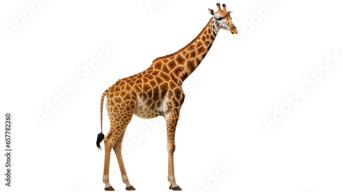 Giraffe (Giraffa) on a transparent background for projects.