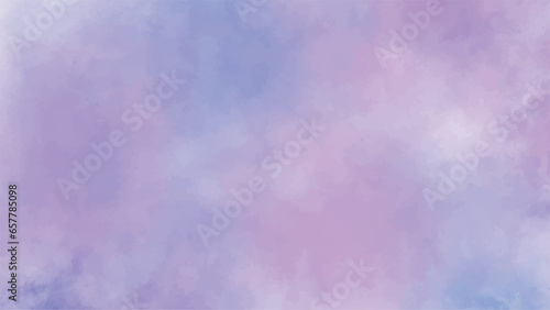 Watercolor colorful background. Purple flame backdrop illustration. Background for banner, flyer or advertisement graphic design. Digital art painting. Cloudy sky.
