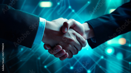 businessmen shaking hands on a background.