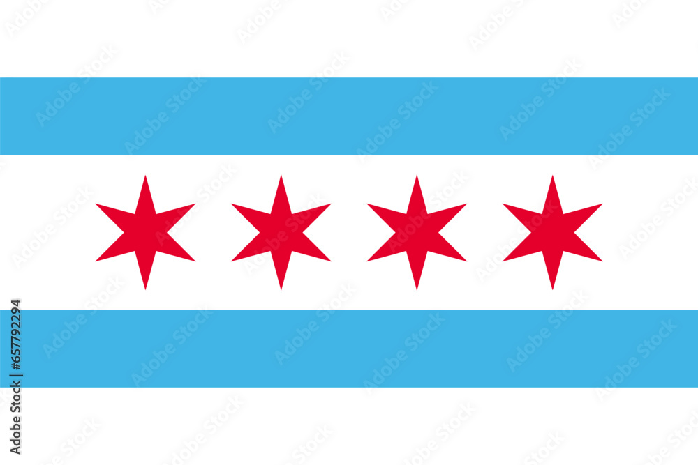 Obraz premium Flag of Chicago, Illinois