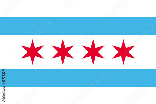 Flag of Chicago, Illinois
