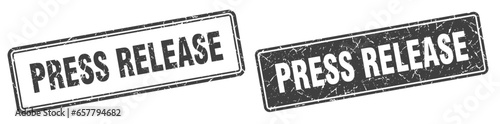 press release stamp set. press release square grunge sign