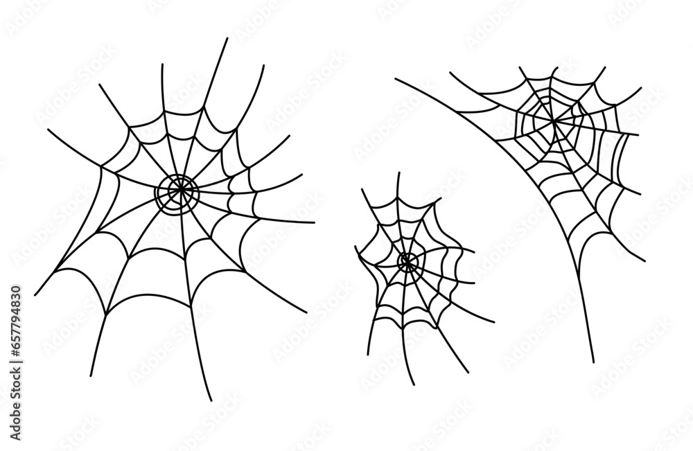 Set of cobwebs for Halloween.Vector illustration on a white background Set of cobwebs for Halloween.Vector illustration on a white background