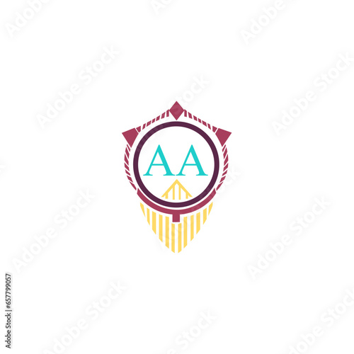 AA Letter Logo Design. AA minimalist Logo Vector. AA Abstract Unique modern flat creative logo.