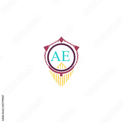AE Letter Logo Design. AE minimalist Logo Vector. AE Abstract Unique modern flat creative logo.
