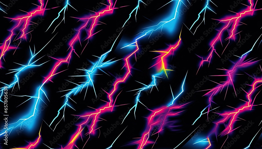 Obraz premium Retro style black background with colorful rays. Generative AI