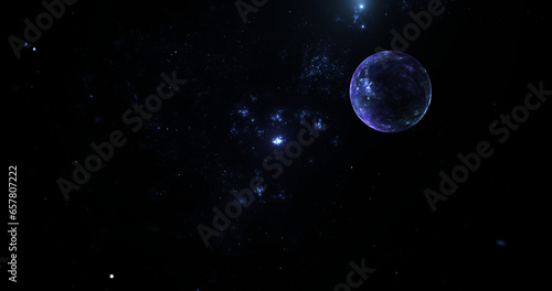 View of the Earth, star and galaxy. Sunrise over planet Earth, view from space. 