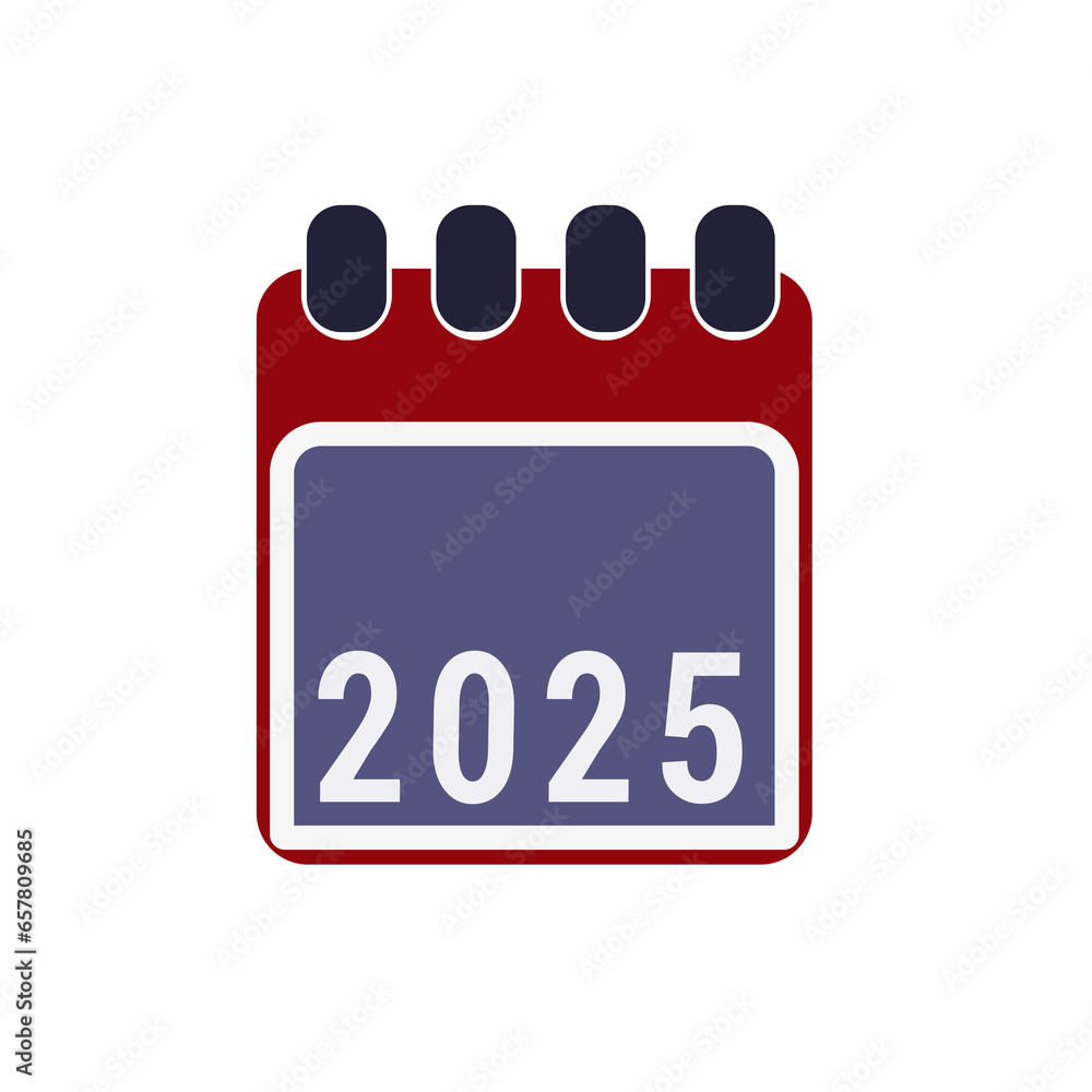 Page of calendar displaying year 2025. Illustration Page of calendar displaying year 2025. Illustration