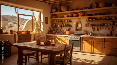 Southwestern Kitchen with Desert Tones © Tanveer