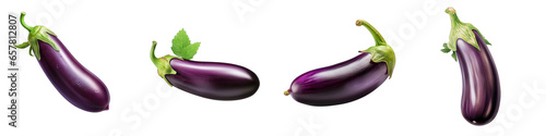 Thai eggplant Vegetable Hyperrealistic Highly Detailed Isolated On Plain White Background