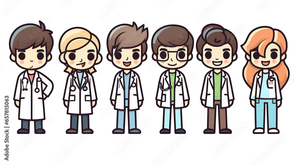 group of doctors shirt design graphic, cute happy,isolated on a transparent background. group of doctors shirt design graphic, cute happy,isolated on a transparent background.