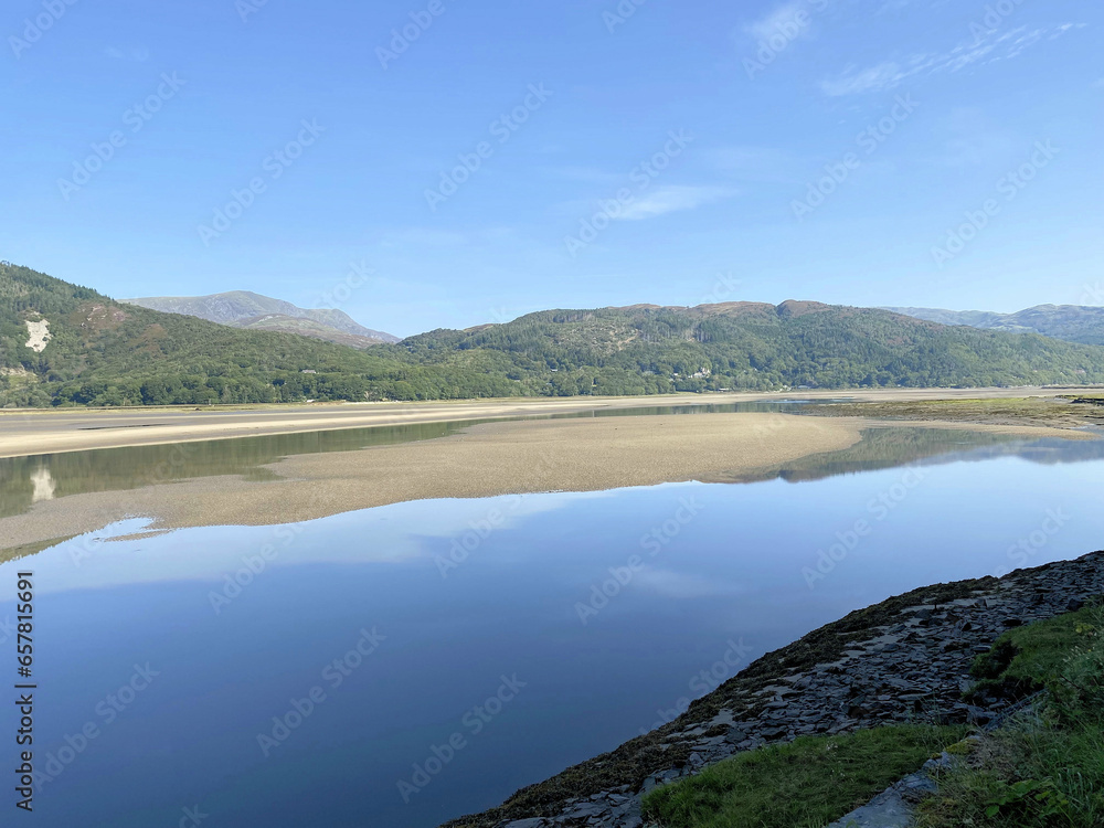 A view of the North Wales countryside along the Mawddach Trail