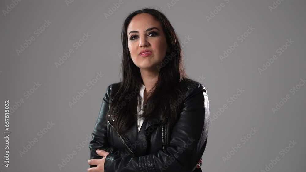 Portrait shot of a young confident woman - studio photography Portrait shot of a young confident woman - studio photography