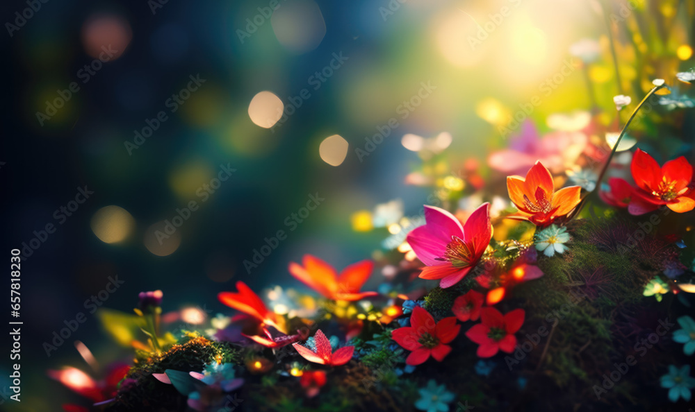 flowers with bokeh