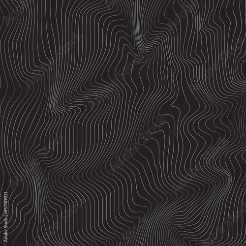 Grey Geometric Abstract Lines on Black Background