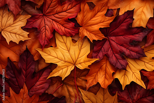 Falling into Autumn A Background Adorned with Vibrant Autumn Leaves