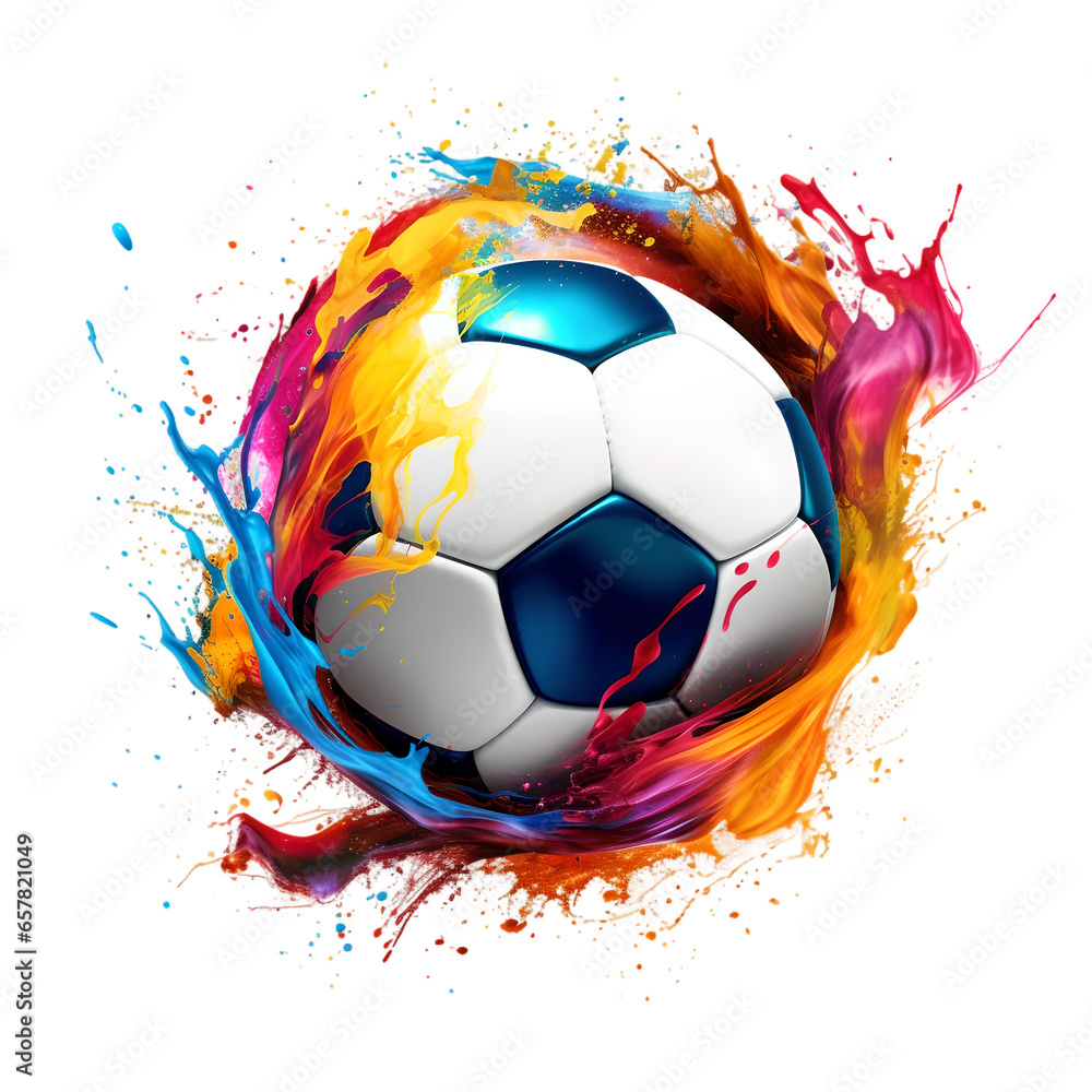 Fototapeta premium soccer colorful background removal