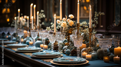 winter table settings for christmas event  dinner gala and charity dinner