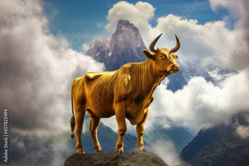 The story of the golden calf in Exodus - biblical story (Generative AI) photo
