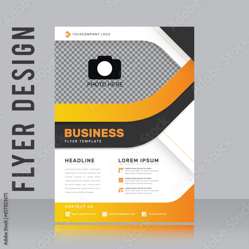 creative business brochure flyer design with vibrant colors template design illustration