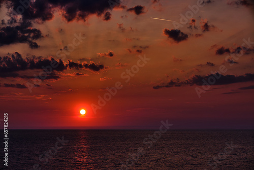 sunset over the sea