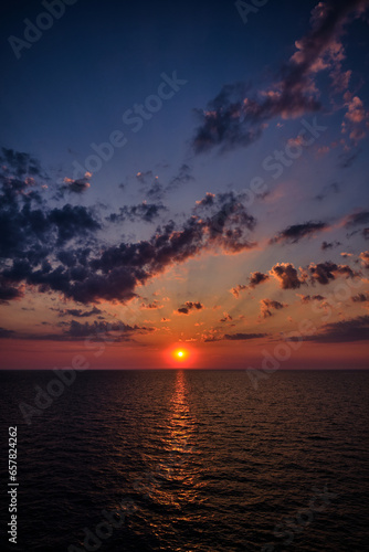 sunset over the sea