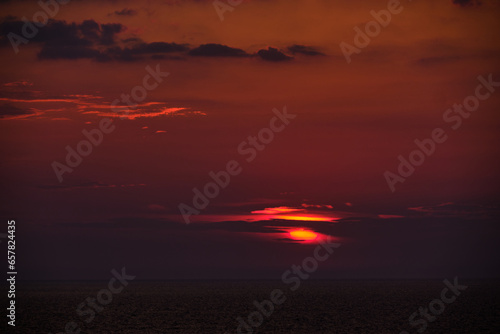 sunset over the sea