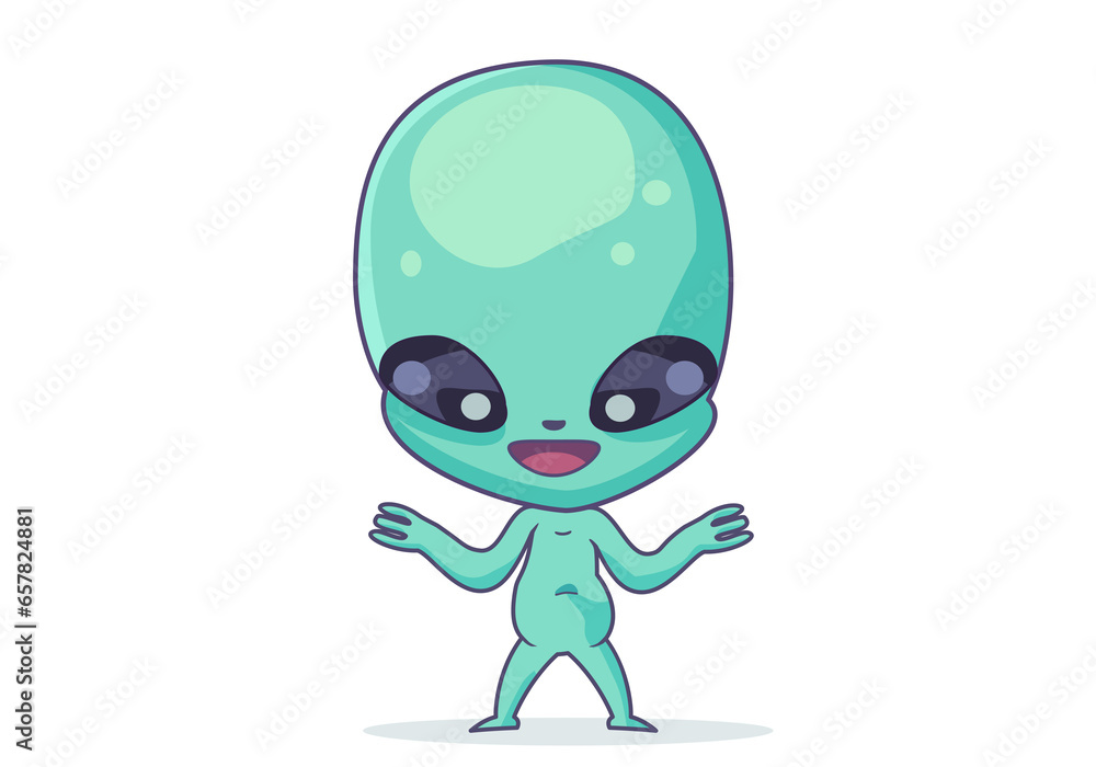 Generative AI and Personal Touch.  cute alien 