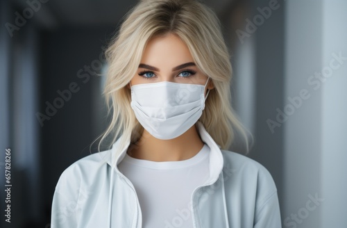woman doctor wearing medical mask.