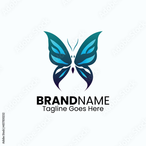 Free Download Colorful Butterfly Logo Design, Cosmetic or Spa Center butterfly icon logo - GFXLoad