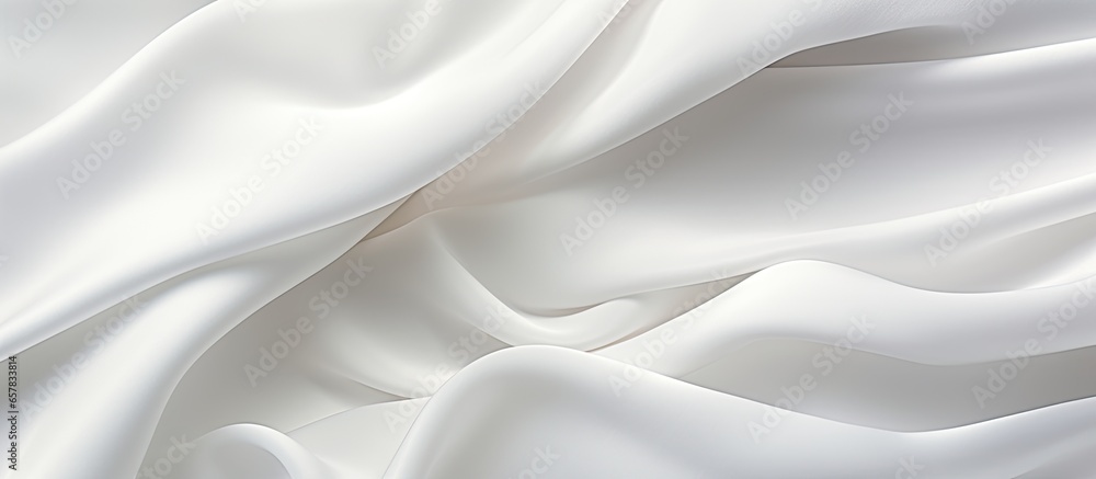 Wavy fabric on white background