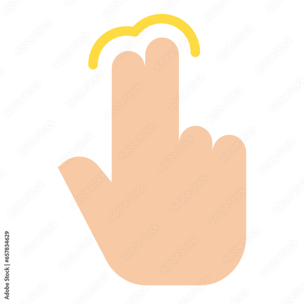 Flat touch finger hand gesture icon Flat touch finger hand gesture icon