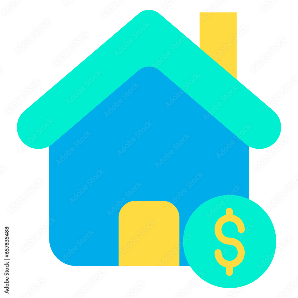 Flat House rent icon Flat House rent icon
