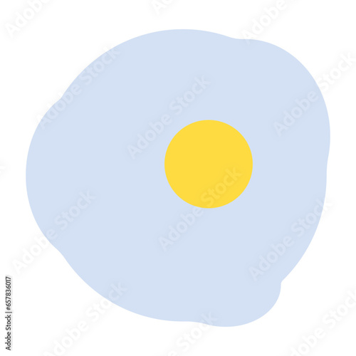Flat Egg omelet icon