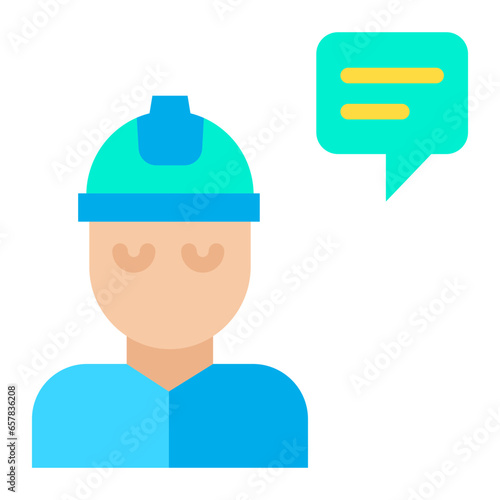 Flat Engineering Chat icon