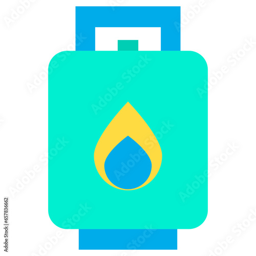 Flat gas cylinder icon