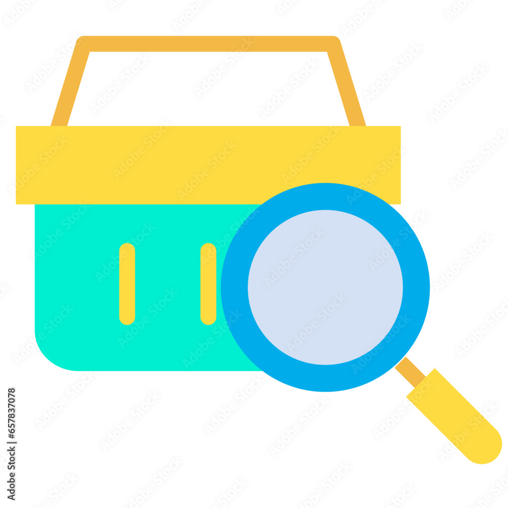 Flat Search Basket icon