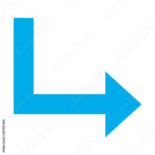 Flat Turn Down Right arrow icon