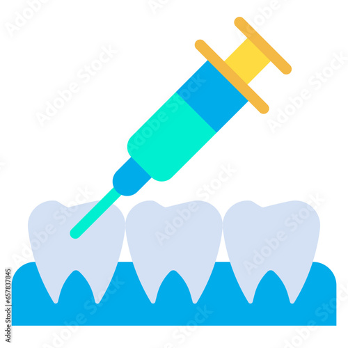 Flat Teeth Syringe icon