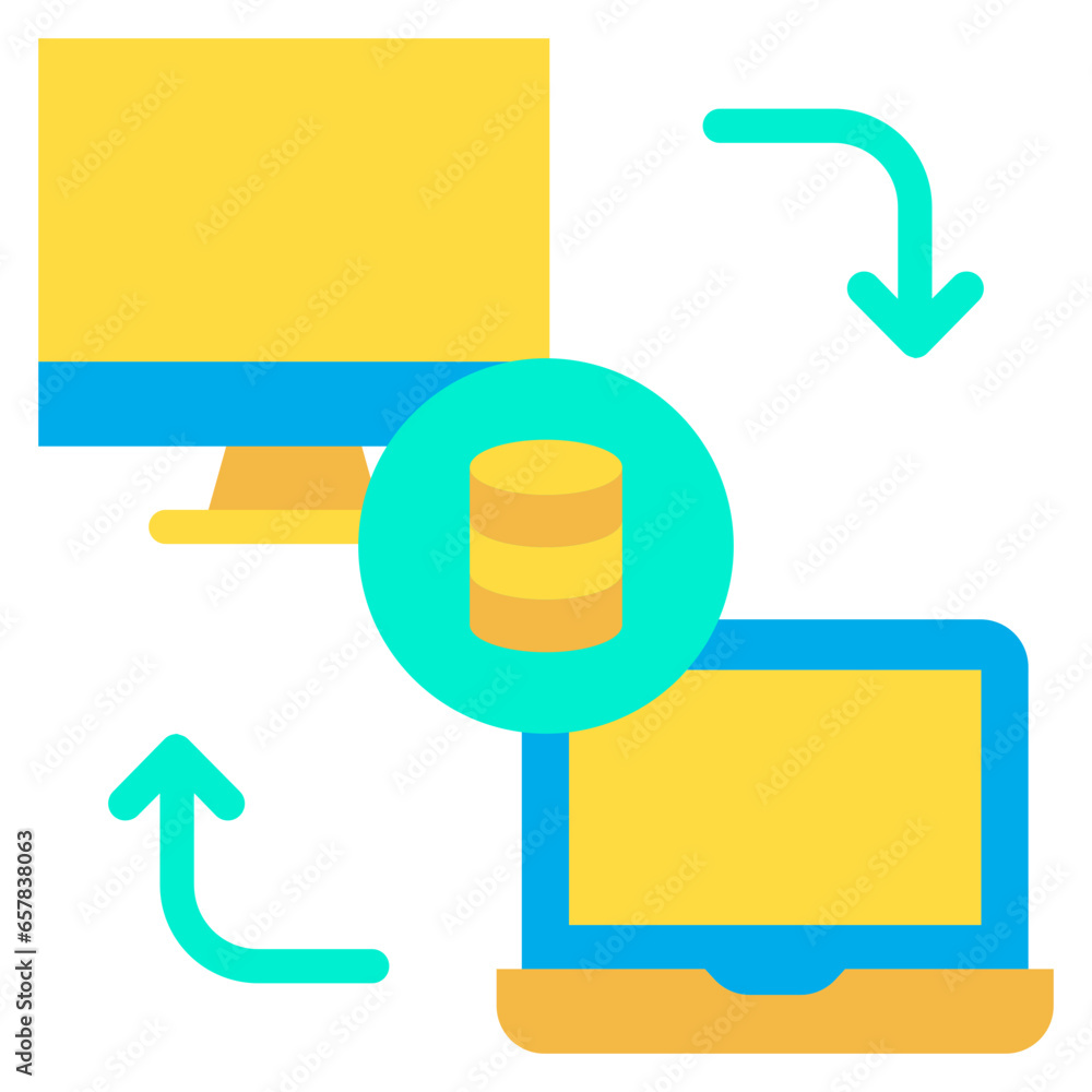 Flat Shared Database Server icon Flat Shared Database Server icon
