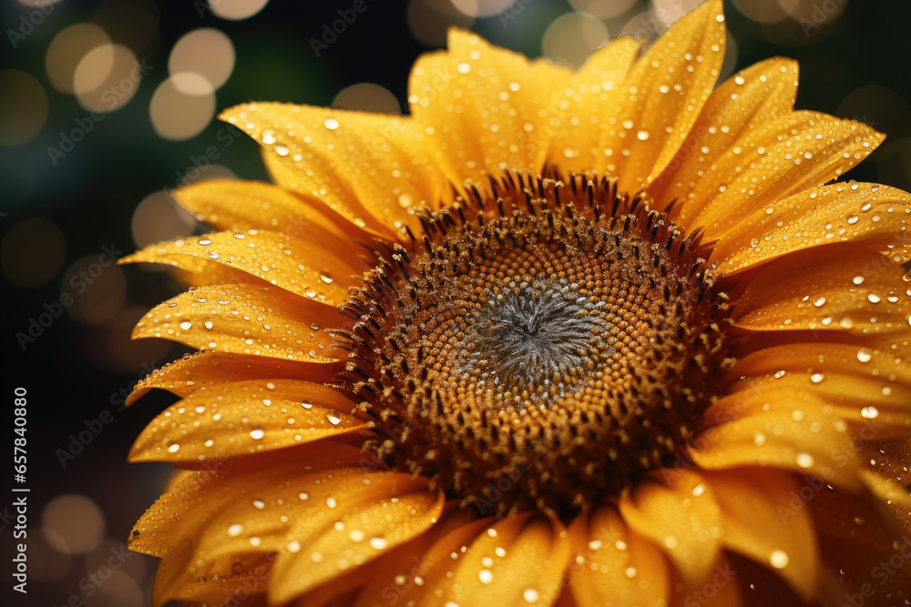 Close-up of a vibrant sunflower in full bloom Close-up of a vibrant sunflower in full bloom