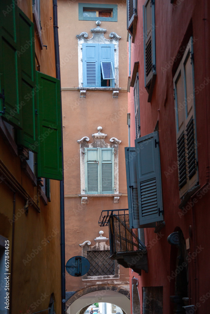 Street view from city Riva del Garda, Lombardy, Italy 