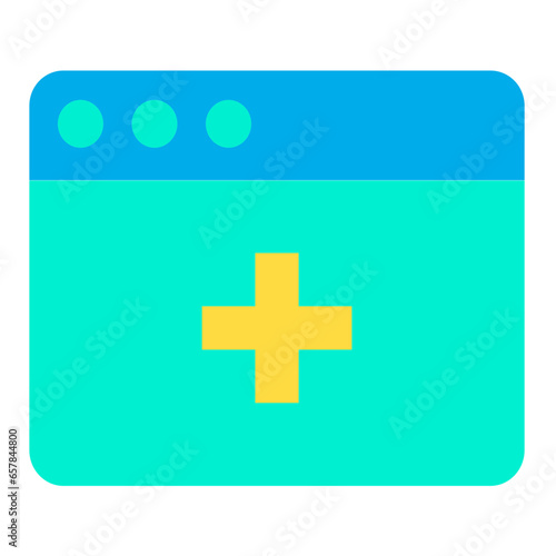 Flat Medical Webpage icon