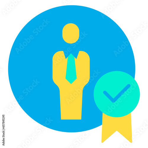Flat Certified User icon