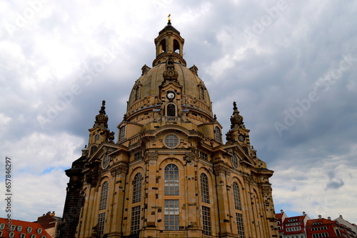 Frauenkirche - Church of Our Lady - Old Lutheran church in baroque style, Dresden Saxony Germany