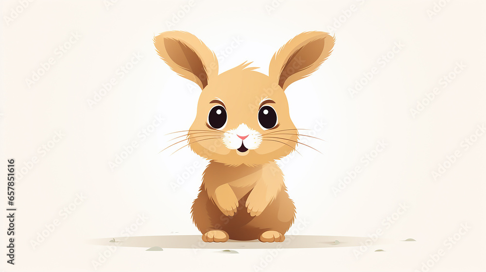 Obraz premium Endearing Baby Rabbit in Vector