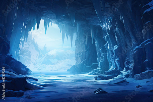 Interior of an ice cave