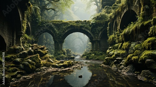 Where History Meets Nature: Exploring the Picturesque Countryside of UK with Incredible Bridges and Ancient Architecture, generative AI